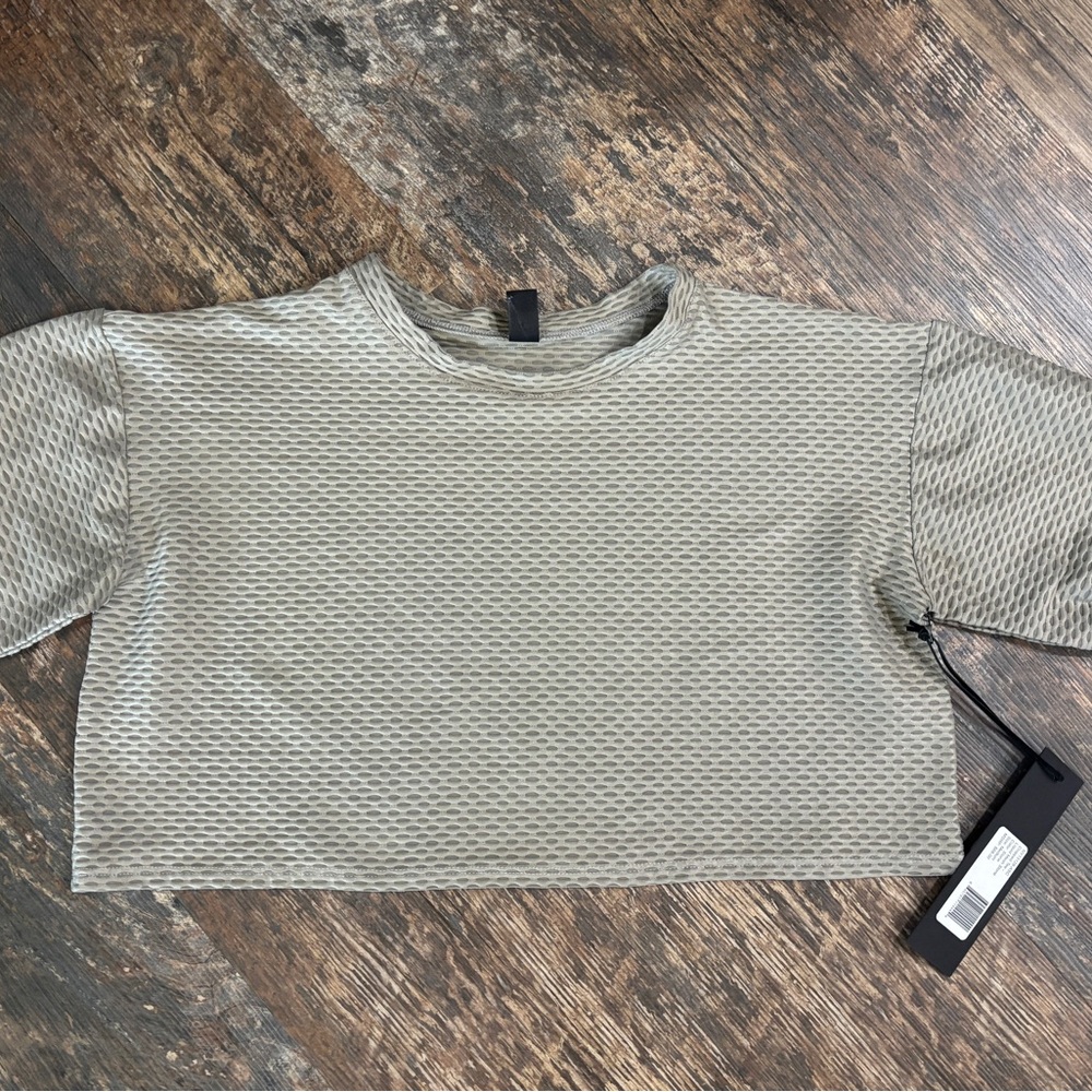 Gray Textured Women's Top